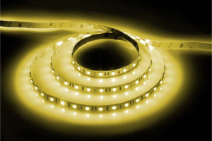 15594216 Cветодиодная LED лента 60SMD(5050)/м, 14.4Вт/м, 5м, IP20, 12V, желтый LS606 27760 FERON
