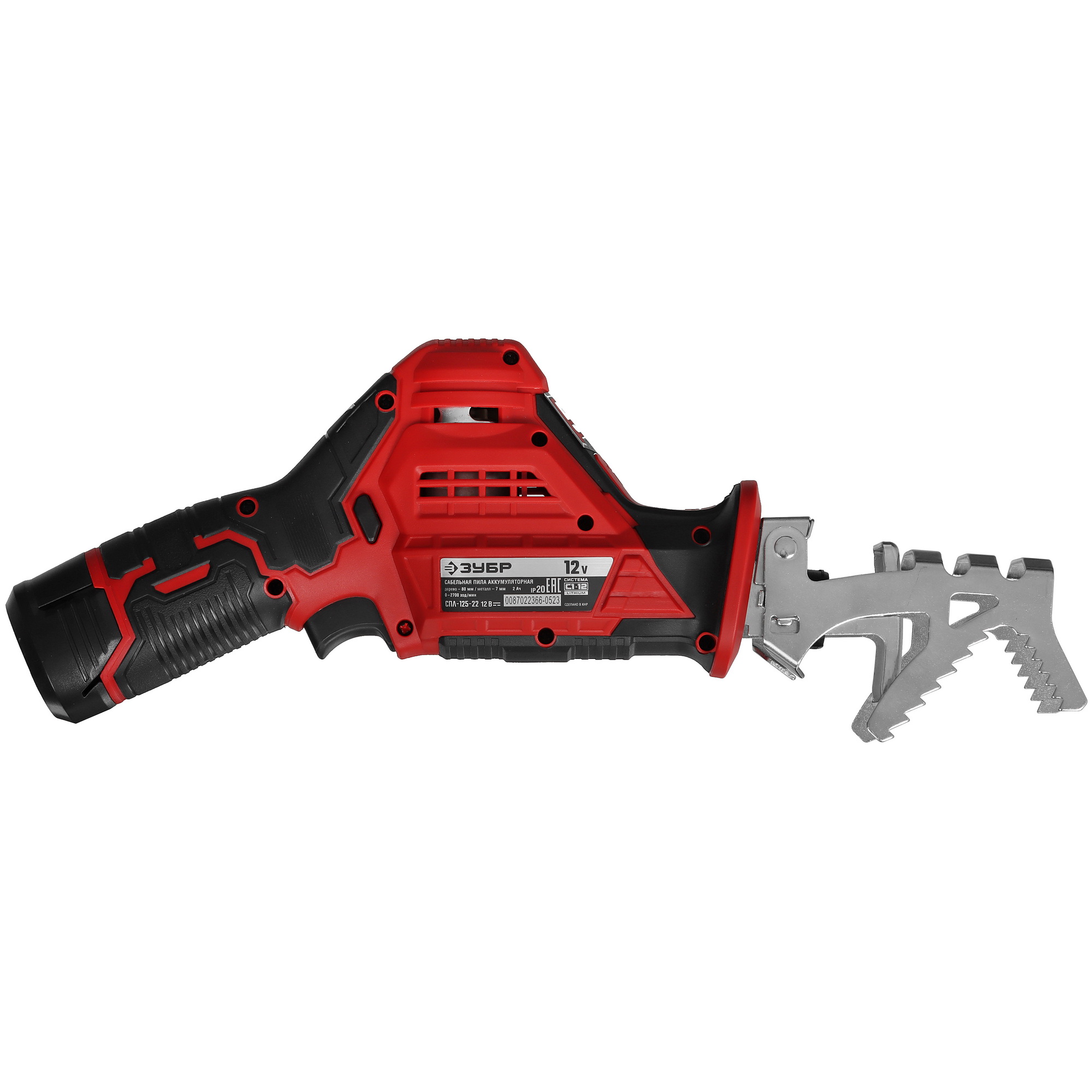 Сабельная пила Зубр СПЛ-125-22 С1-12 12V 5451693 STDN-0146445 - Вид №2