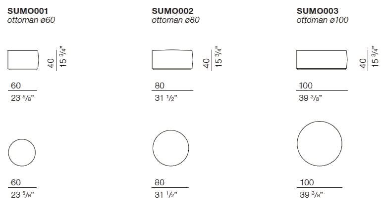 Круглый пуф из ткани BODEMA SUMO ARCH-00102223 - Вид №7