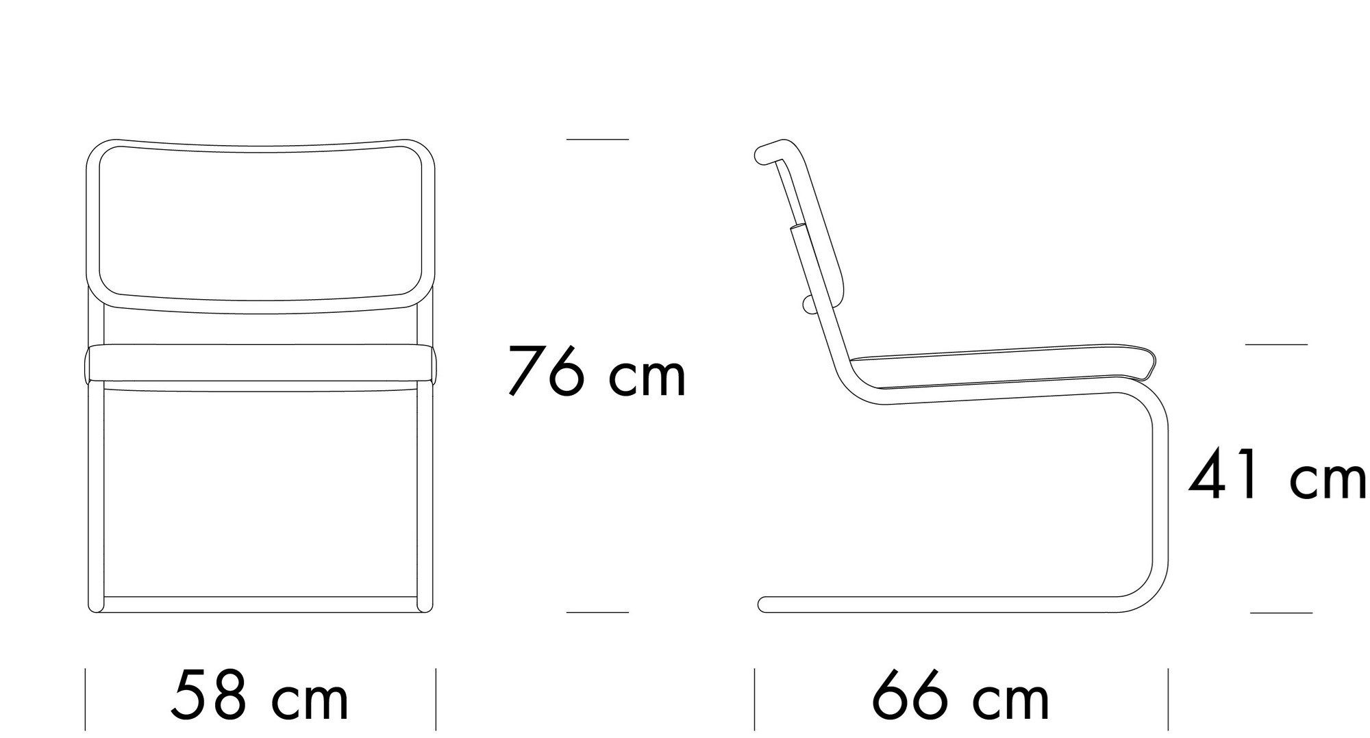 Стальное консольное кресло с мягким сиденьем THONET S 32 / S 64 ARCH-00106249 - Вид №5
