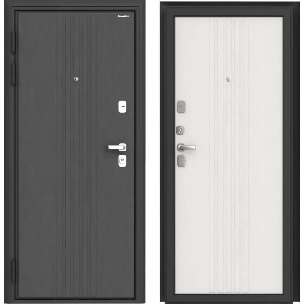 Дверь входная металлическая Премиум Лира 99x205 см левая белый DOORHAN STLM-2070708