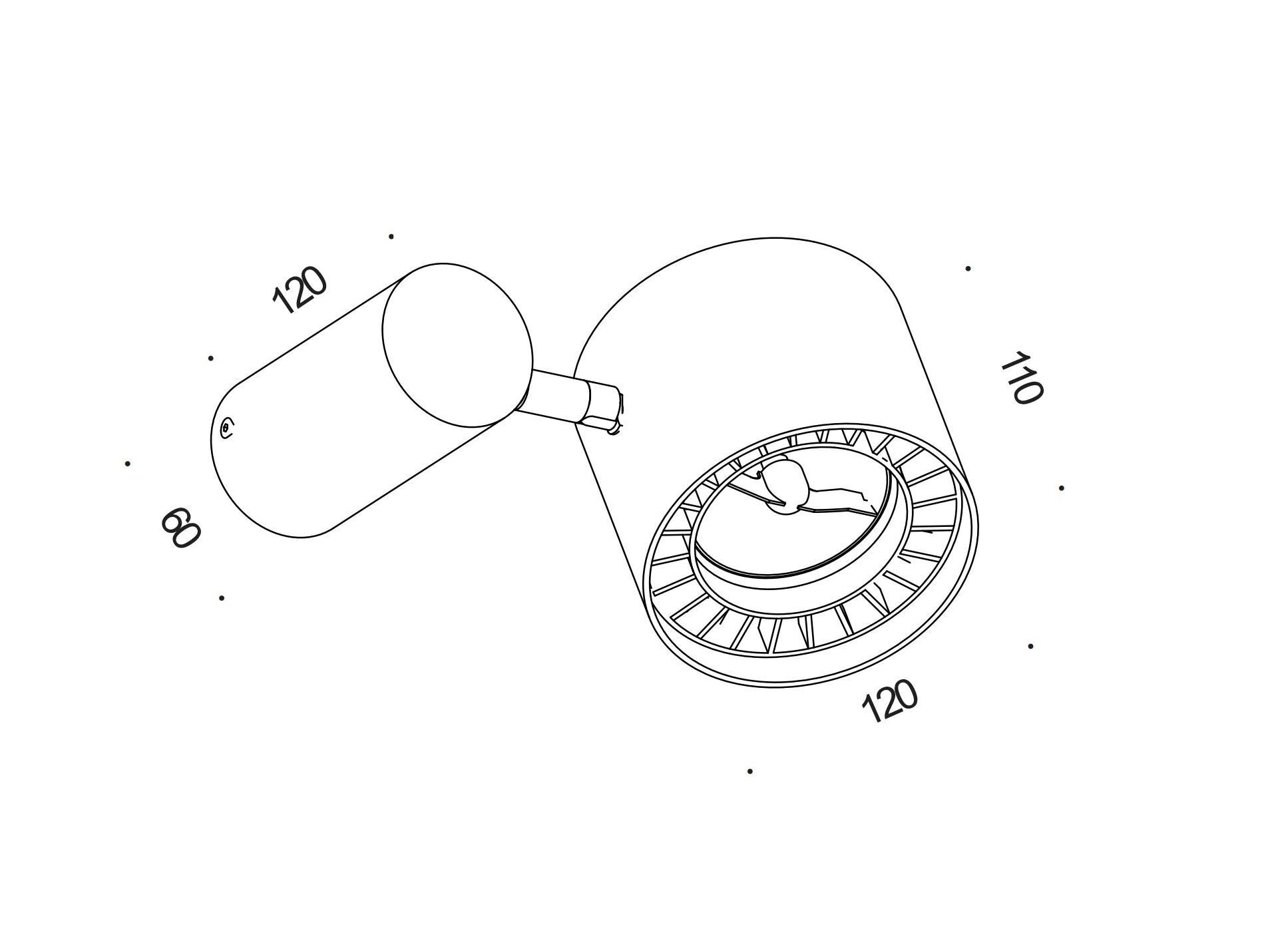 Алюминиевый настенный светильник / потолочный светильник Renzo Serafini ANELLO ALTO ARCH-00035124 - Вид №5