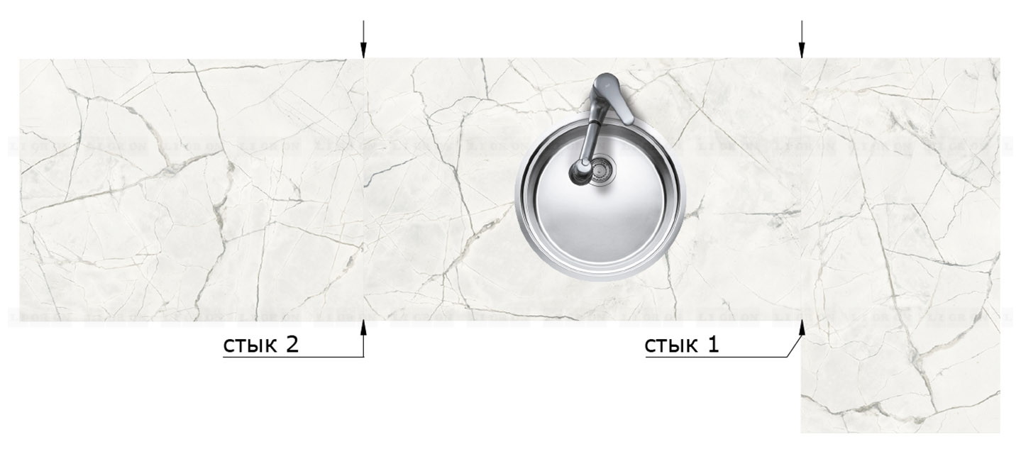 Столешницы для кухни - Люксио эмират LIGRON LIST415 2566 - Вид №10