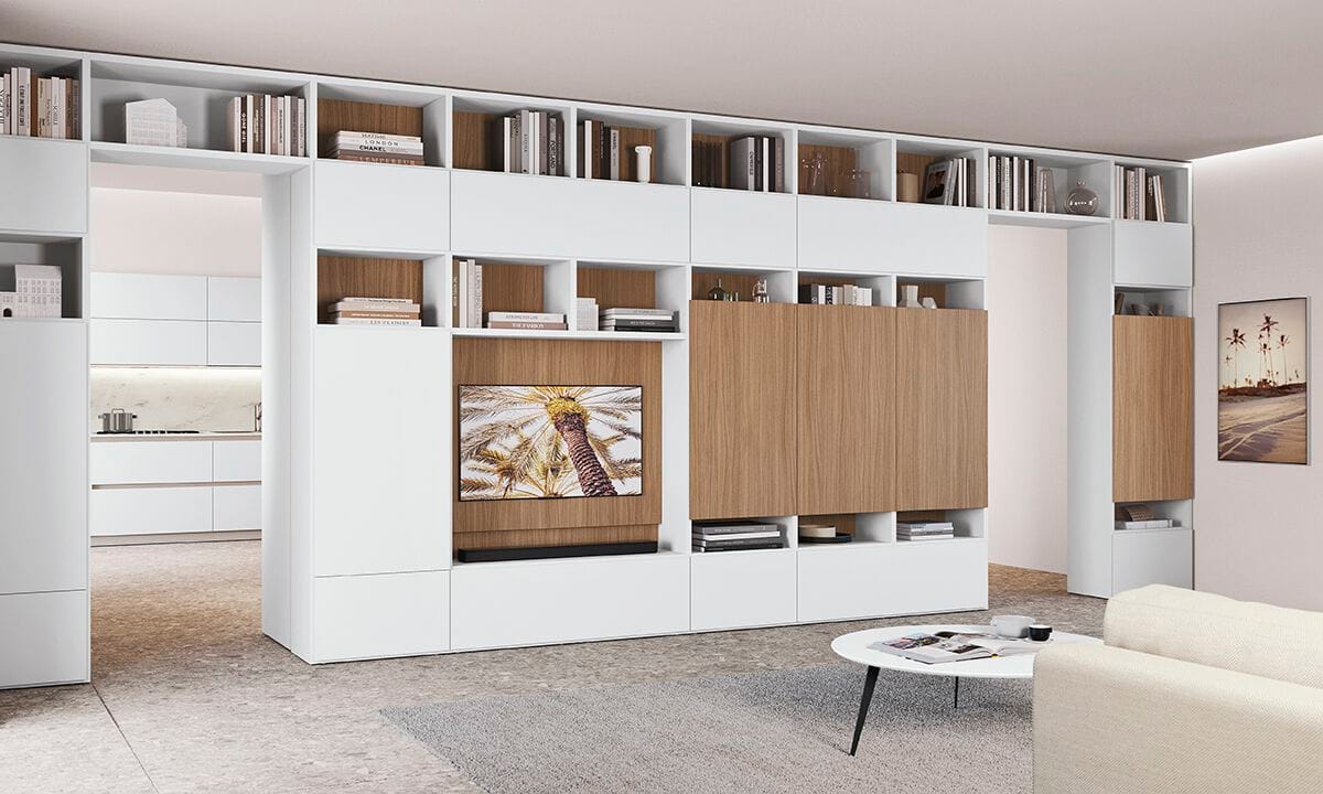 Деревянный секционный книжный шкаф Febal Casa TRENTA ARCH-00000563 - Вид №3