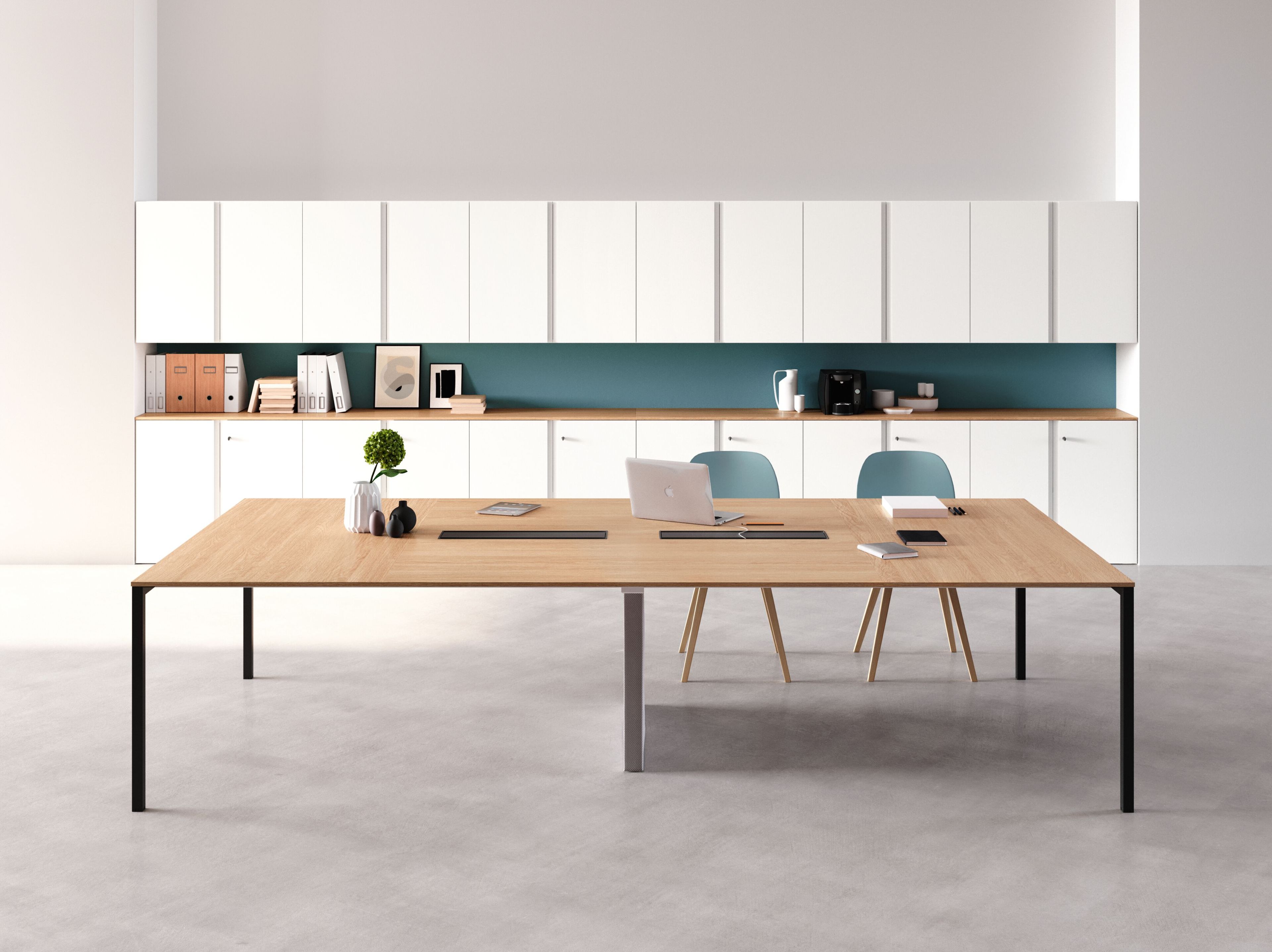 Деревянный прямоугольный стол для совещаний с системой люверсов Martex Agile ARCH-00070888