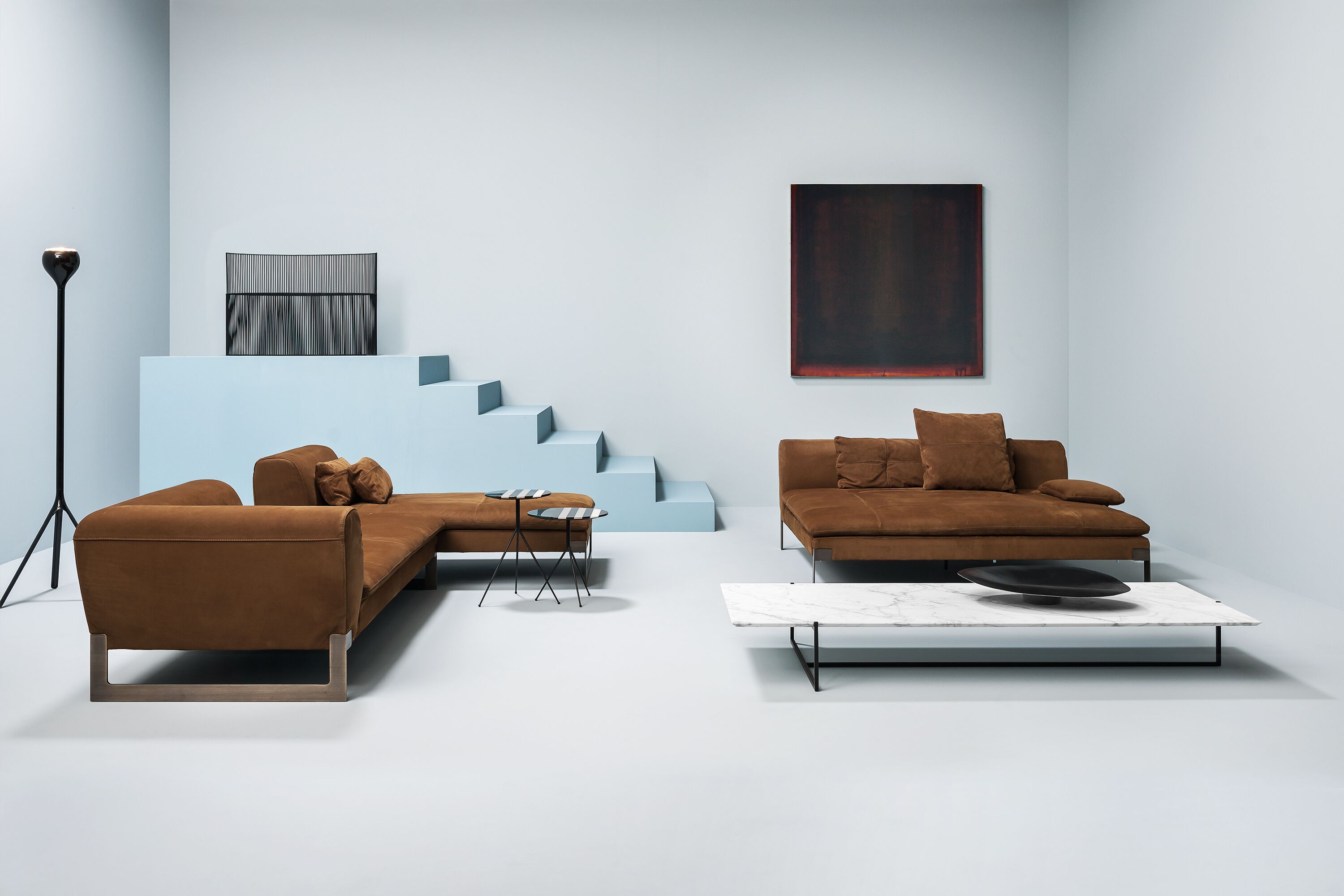 Кожаный модульный угловой диван Baxter Виктор ARCH-00001054 - Вид №1