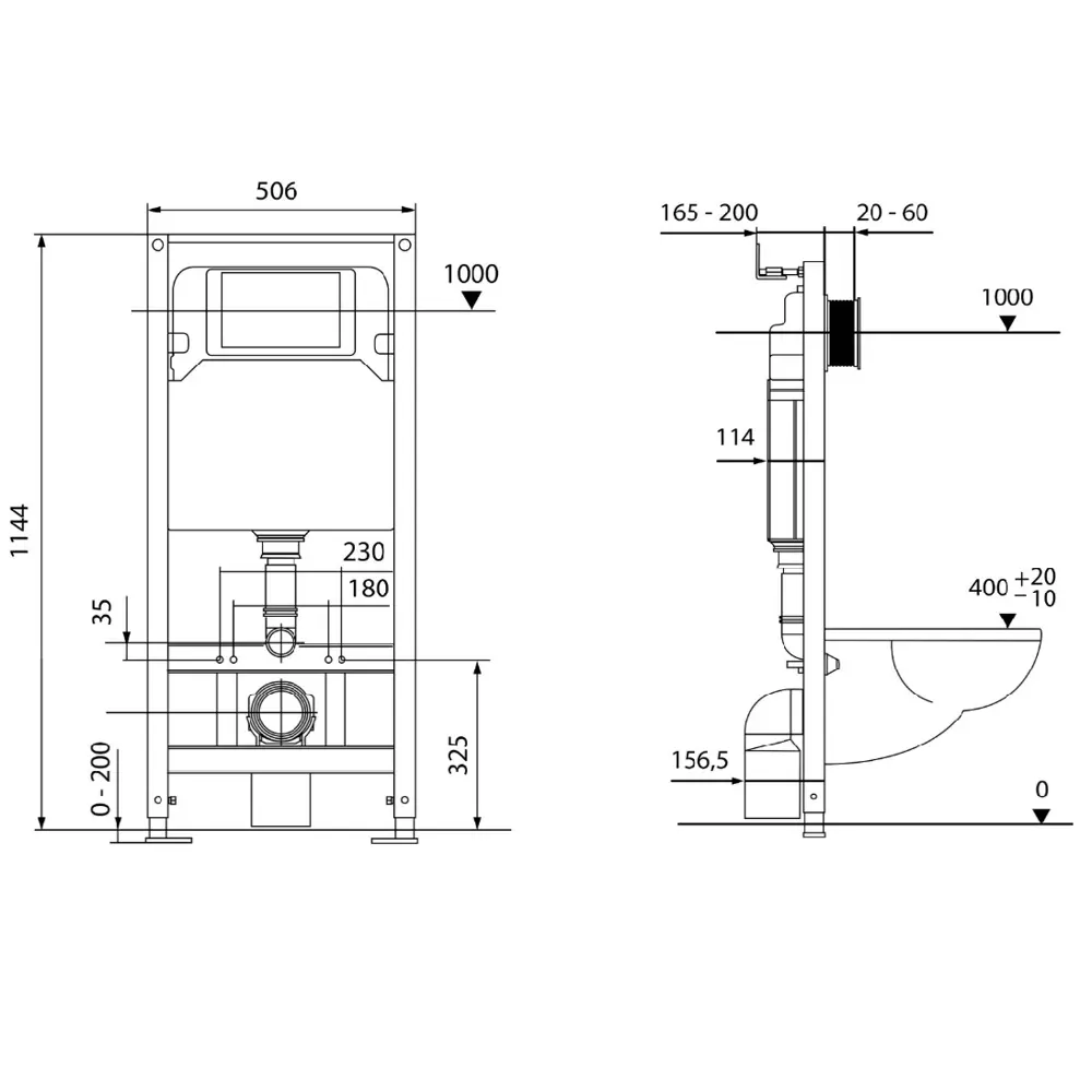 Комплект инсталляция с унитазом Tece Aqd Ovot S955203OV0110, с микролифтом, клавиша цвет белый STLM-2181869 - Вид №6