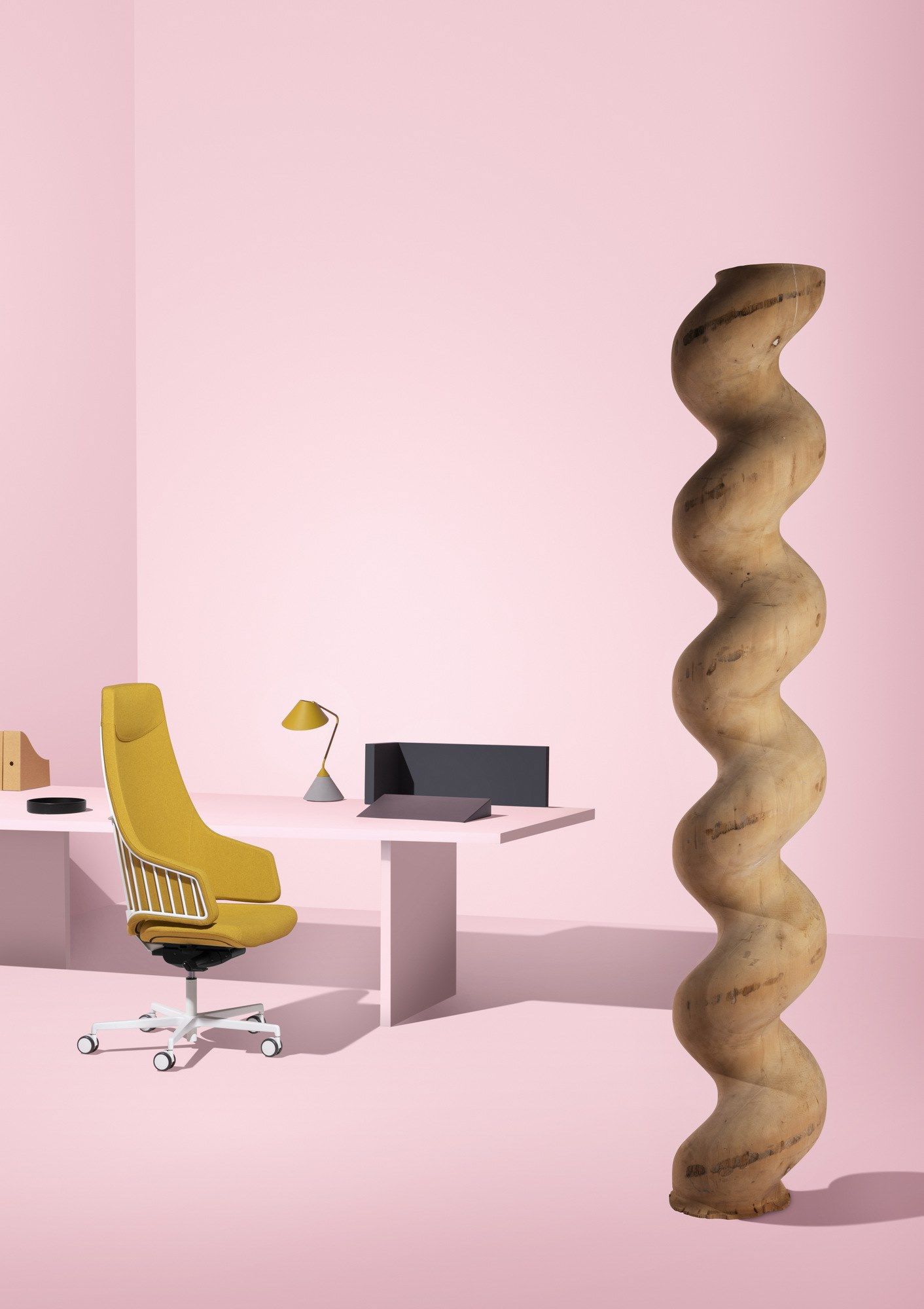 Регулируемое по высоте офисное кресло с колесами 5 спиц Luxy Италия ARCH-00013144 - Вид №14