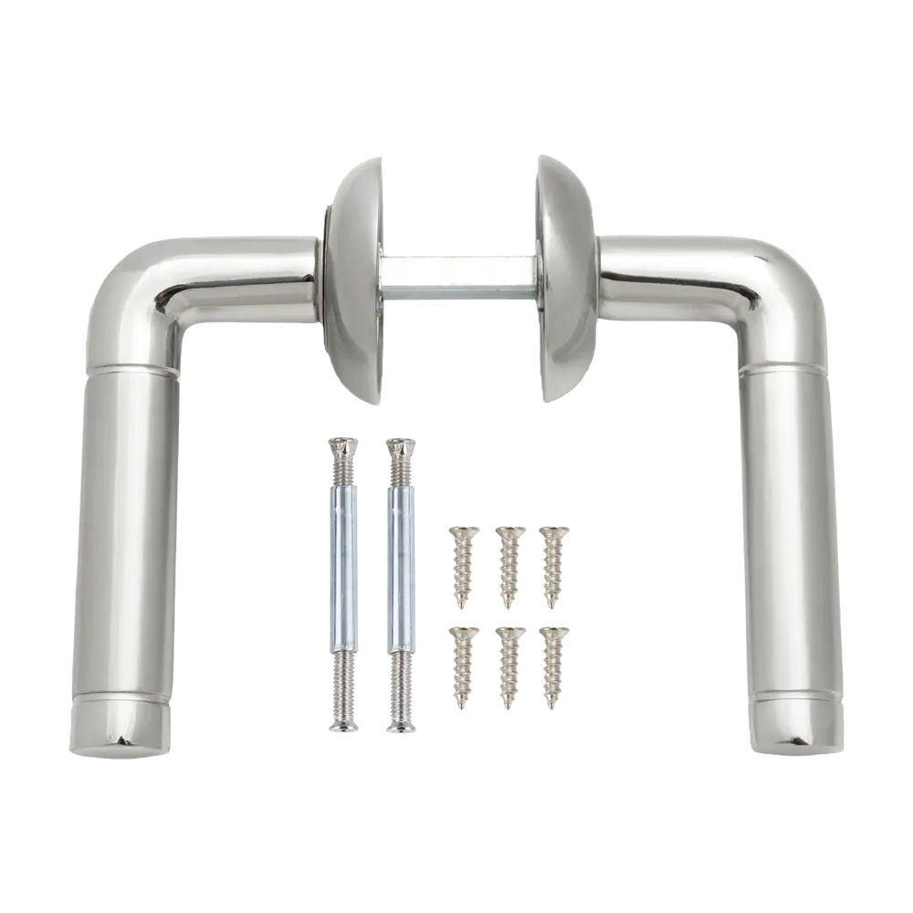 Дверная ручка на розетке Edson EDS-01-Z01 без запирания цвет хром STLM-2188720 - Вид №1