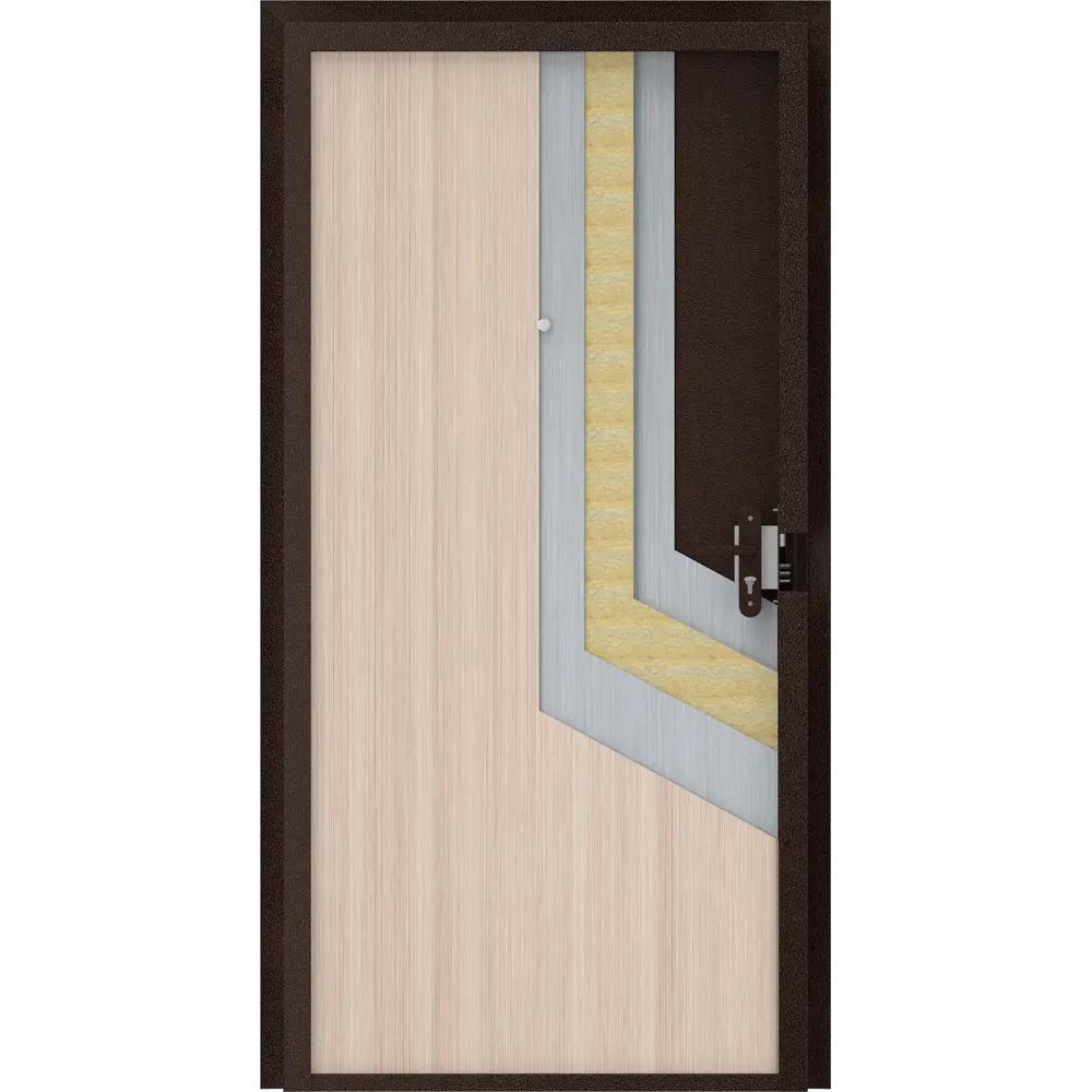 Дверь входная металлическая Ламистайл 980 мм правая цвет капучино DOORHAN STLM-2116586 - Вид №4