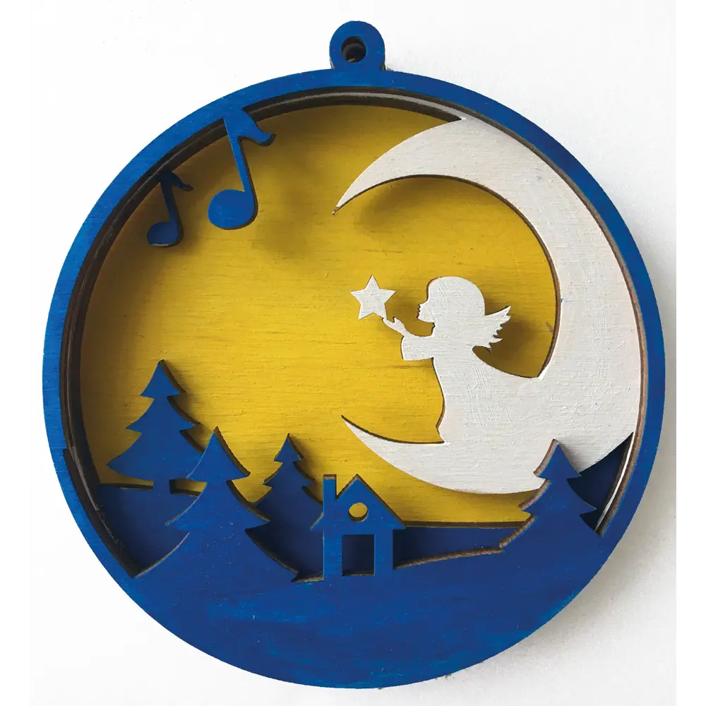 Набор для творчества Елочная игрушка Ангел 10x10 см дерево Santreyd STLM-2133330