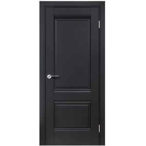 85486308 Дверь межкомнатная глухая с замком и петлями в комплекте Классико-42 80x200 см HardFlex цвет черный STLM-0063142 PORTIKA