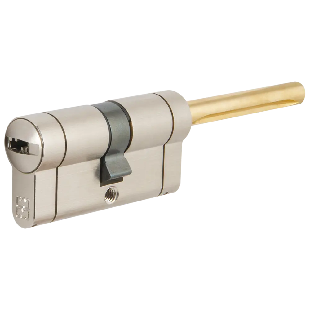 Цилиндр Mottura Champions Pro CP4P313101C5, 26x10x26 мм, ключ/шток, цвет матовый никель, без вертушки STLM-2123499