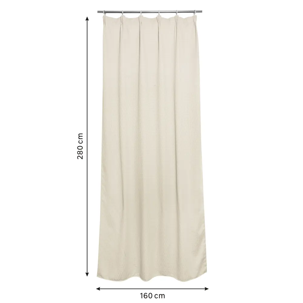 Штора на ленте Inspire Triangel 160x280 см цвет бежевый 88311179 STLM-2119048  - Вид №1