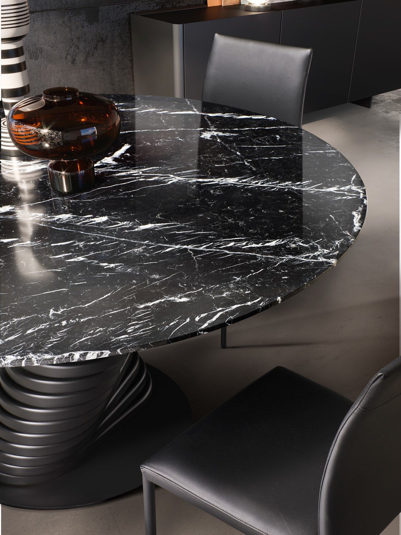 Круглый мраморный стол с металлическим основанием EFORMA Rotolo ARCH-00041576 - Вид №3