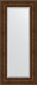 BY 3533 Зеркало с фацетом в багетной раме - состаренная бронза с орнаментом 120 mm EVOFORM Exclusive