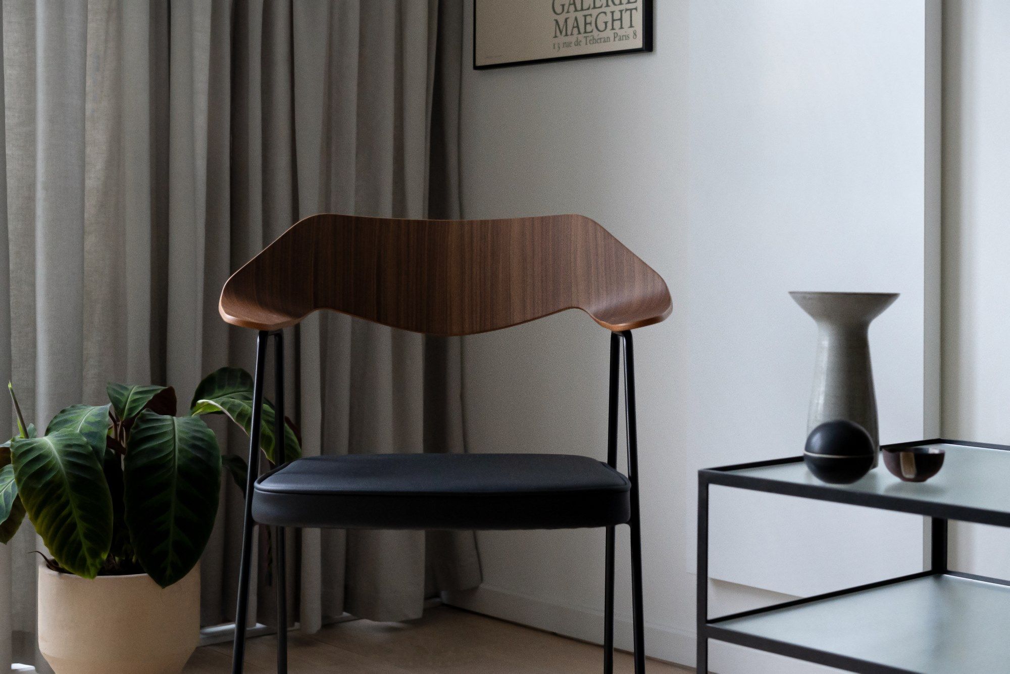 Стул с подлокотниками из кожи и шпона Case 675 ARCH-00046033 - Вид №22