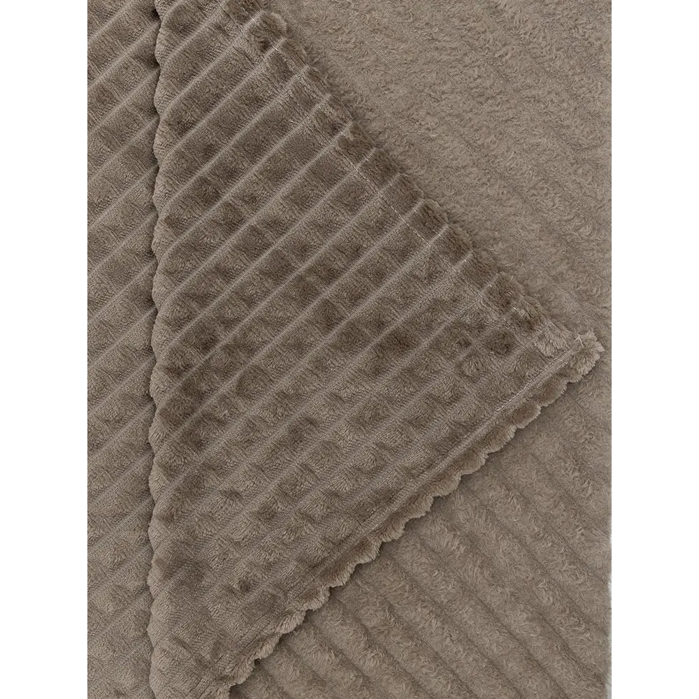 Плед Кубики 200x220 см фланель цвет коричневый TEXREPUBLIC STLM-2140826