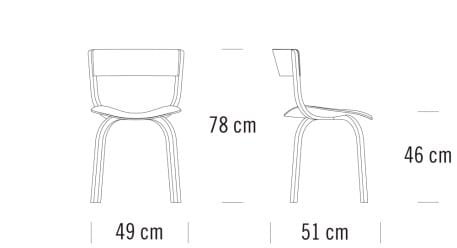 Деревянный стул с мягким сиденьем THONET 404 ARCH-00143334 - Вид №1