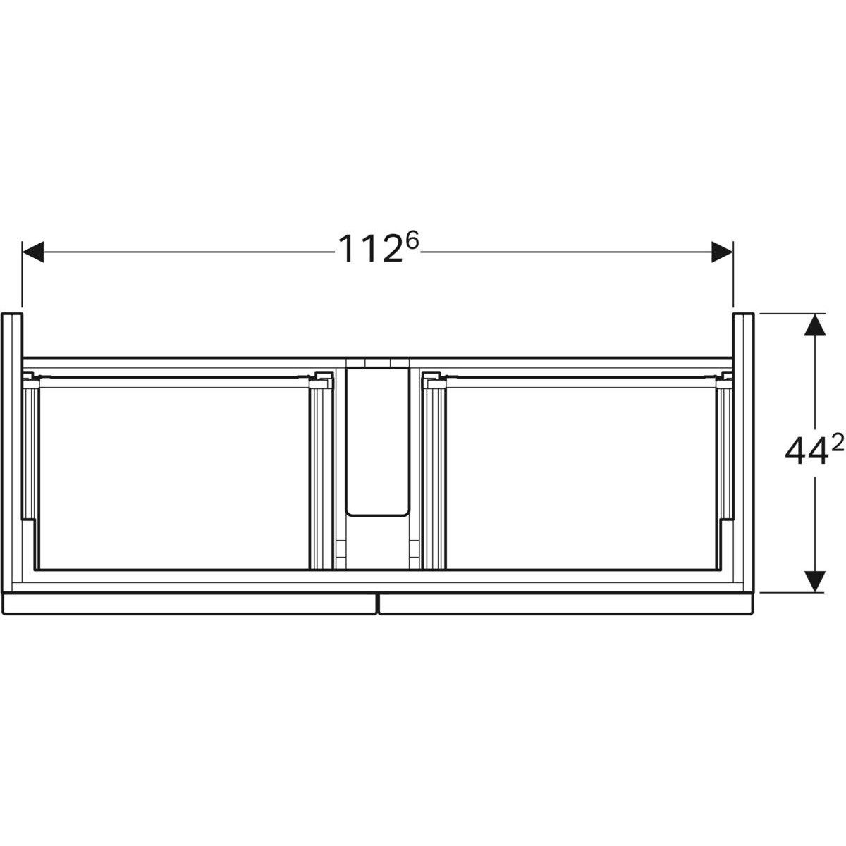 Двойной подвесной умывальник с ящиками Geberit ICON ARCH-00104235 - Вид №2