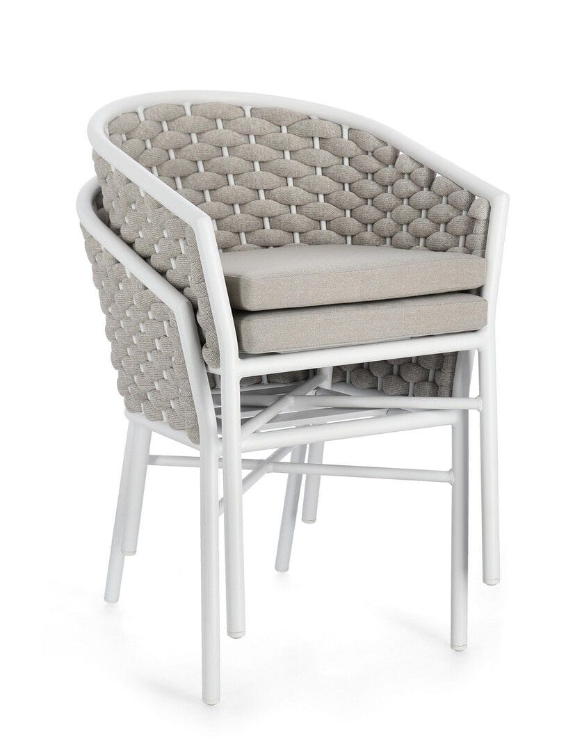 Веревочный штабелируемый садовый стул с подлокотниками BIZZOTTO MARGALIDA ARCH-00005680 - Вид №7