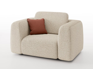 Тканевое кресло с подлокотниками