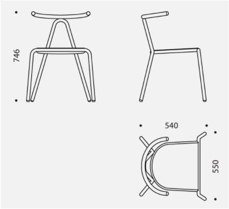 Штабелируемый стул с мягким сиденьем B-LINE TORO ARCH-00089640 - Вид №1
