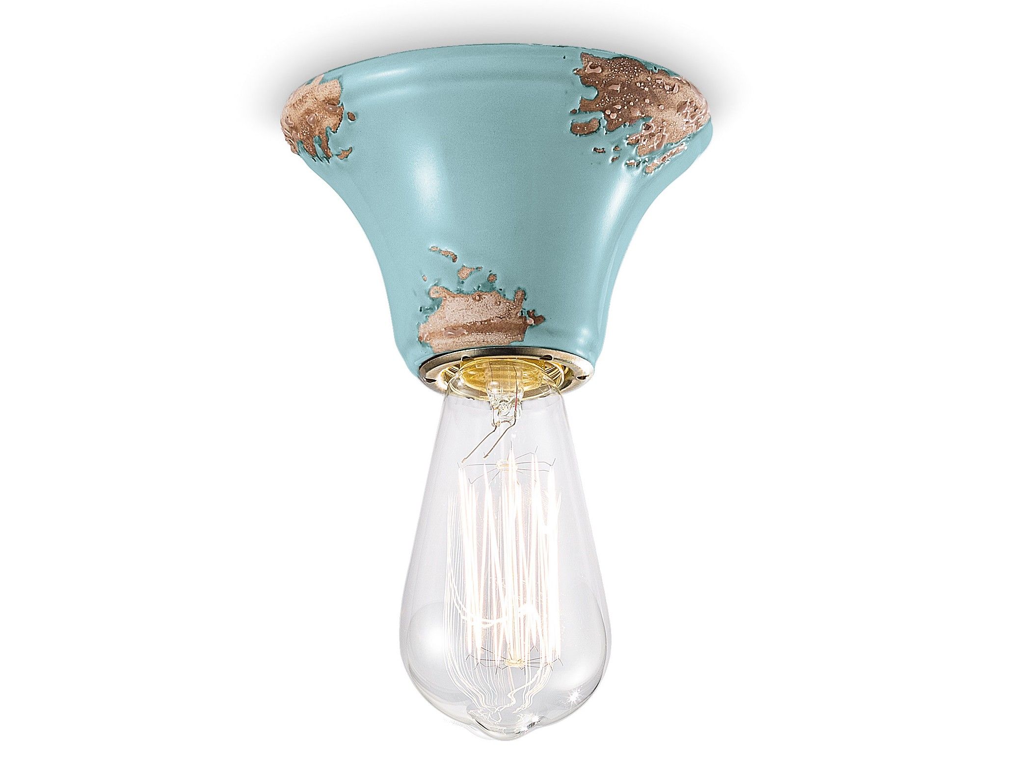 Круглый керамический потолочный светильник FERROLUCE Винтаж ARCH-00030912