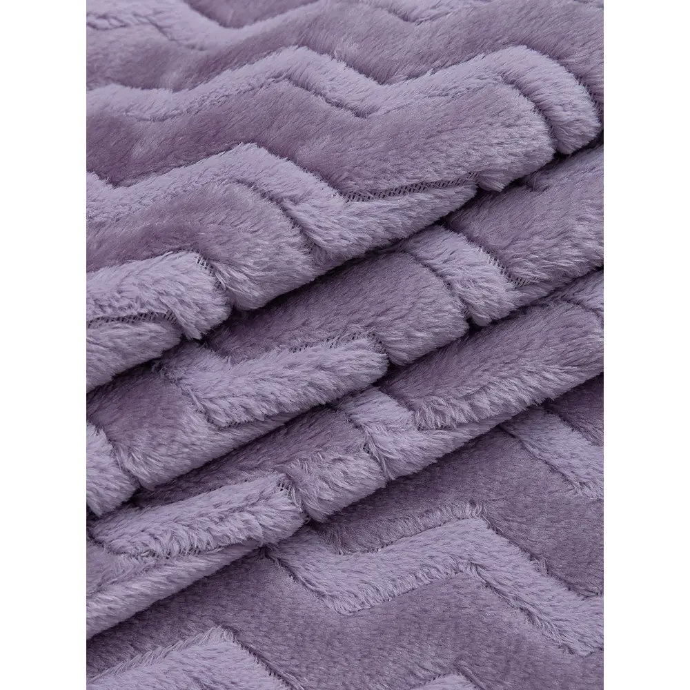 Плед Зигзаг 200x220 см фланель цвет сиреневый TEXREPUBLIC STLM-2117885 - Вид №2