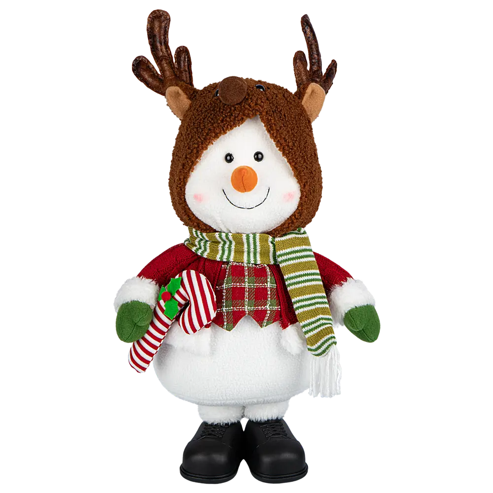 89368045 Декоративная фигура Снеговик в шапочке олененка 28x15 см STLM-1355636 Santreyd Christmas - Вид №6