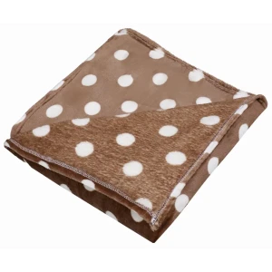 Плед Горох 150x200 см фланель цвет коричневый