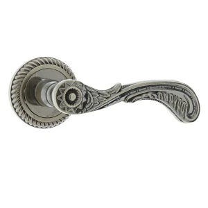 Ручки дверные на розетке Puerto AL 511-17, алюминий, цвет античная бронза