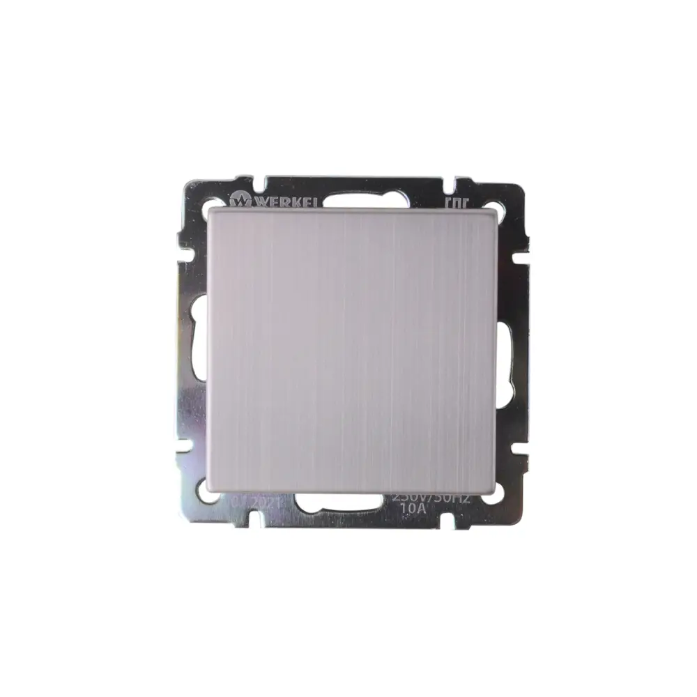 Выключатель WERKEL одноклавишный в глянцевом никеле 83738802 Встраиваемые механизмы STLM-0044163