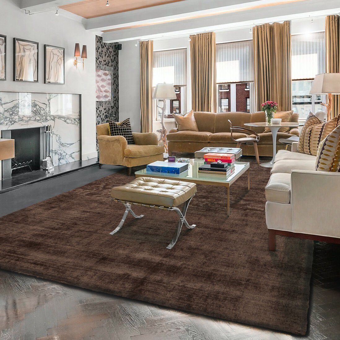 Сплошной цвет прямоугольный ковер Ademi Exclusive ARCH-00105015 - Вид №17