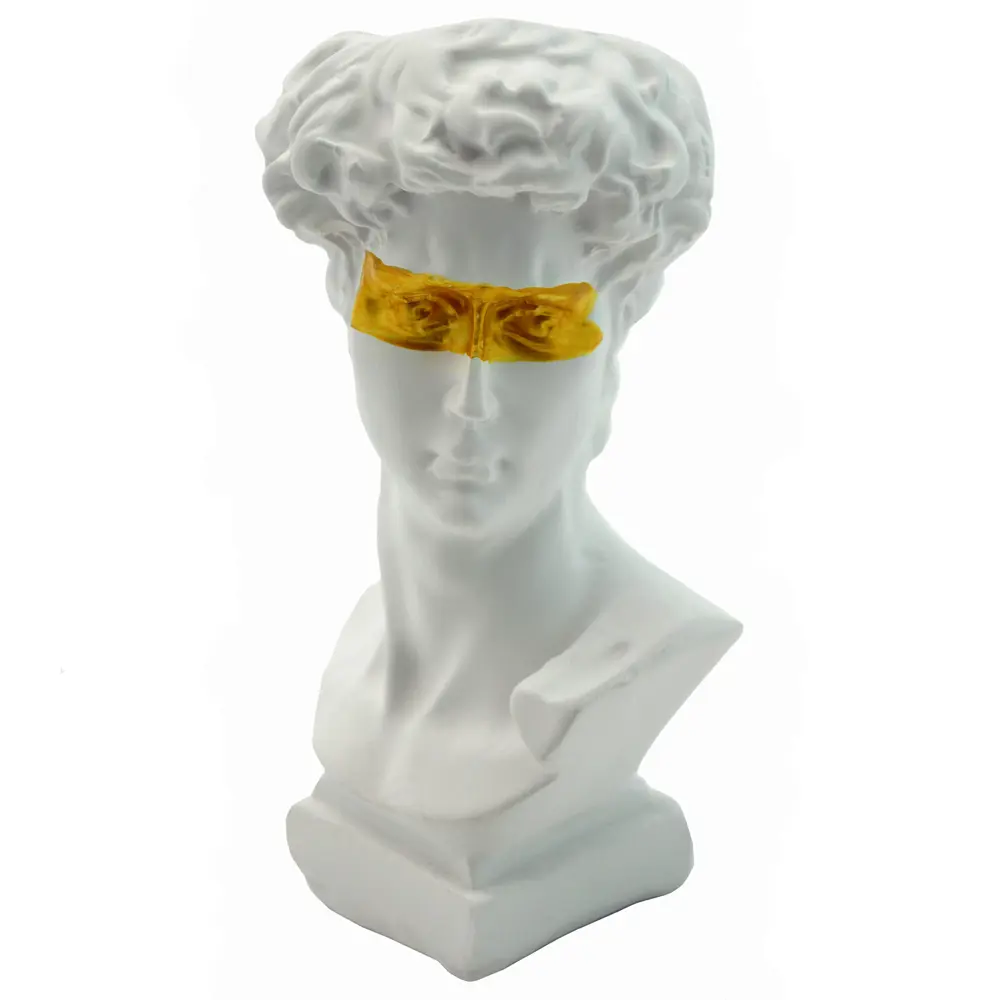 Свеча в гипсе Давид бело-золотая 11.5 см EVIS STLM-2061983