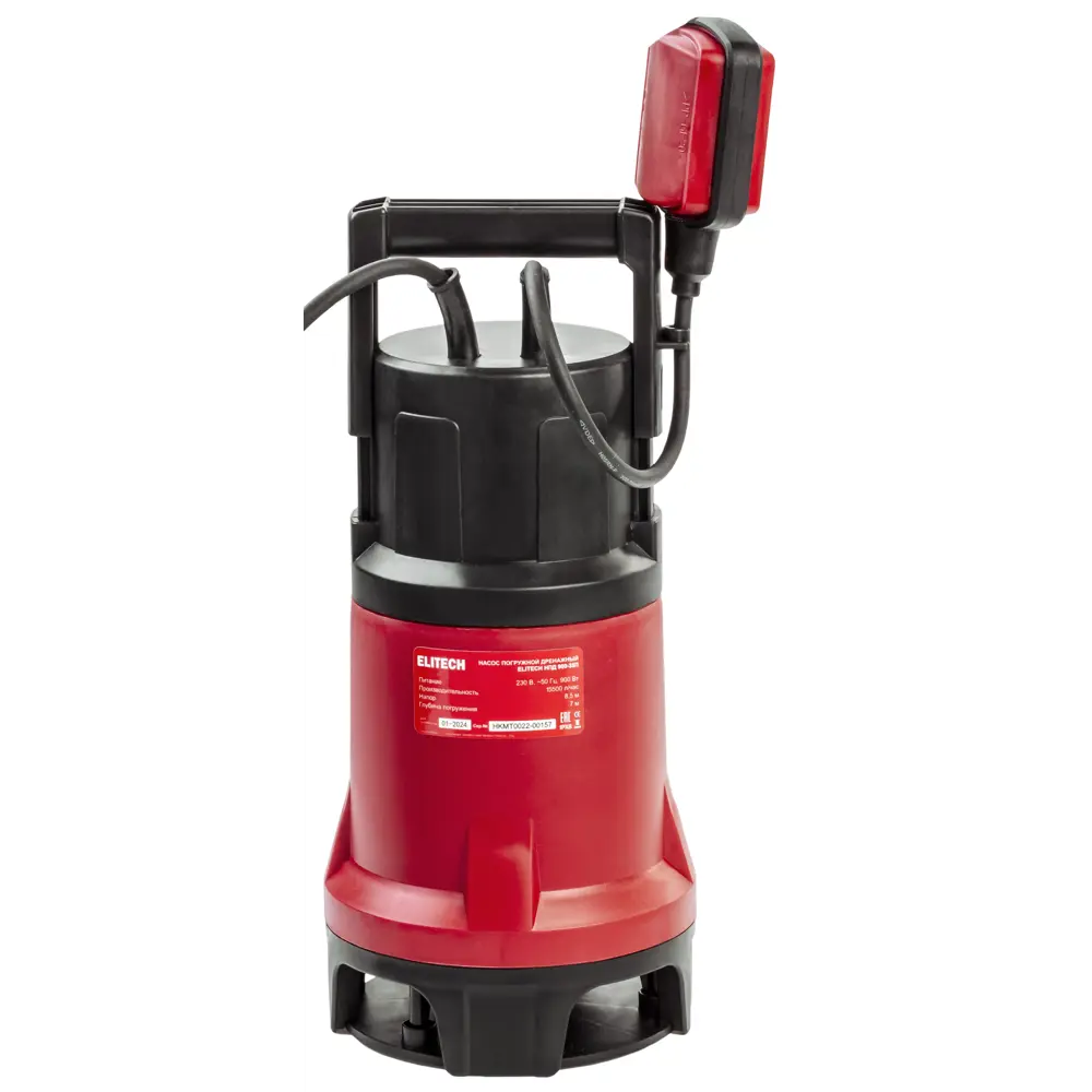 Насос погружной дренажный для грязной воды Elitech 550-35П 12900 л/ч STLM-2022970 - Вид №2