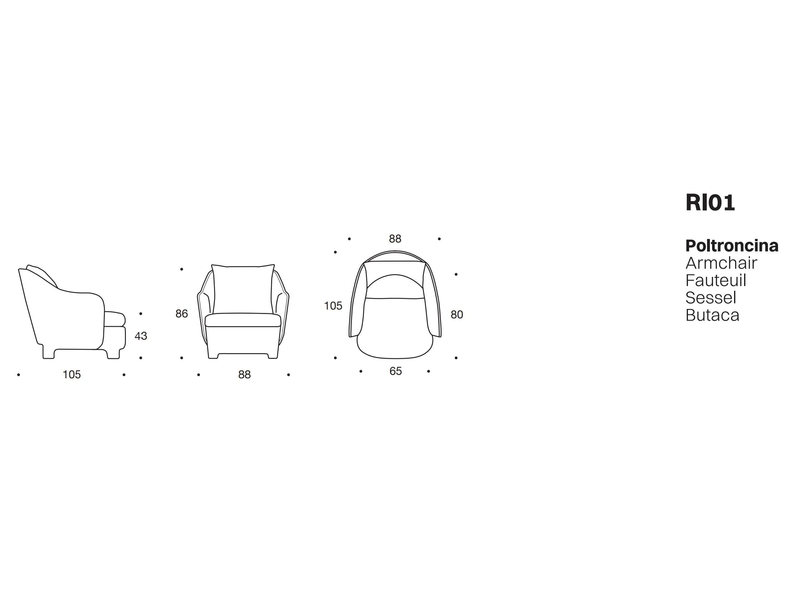 Кресло с подлокотниками VALENTINI Rizz ARCH-00079879 - Вид №6
