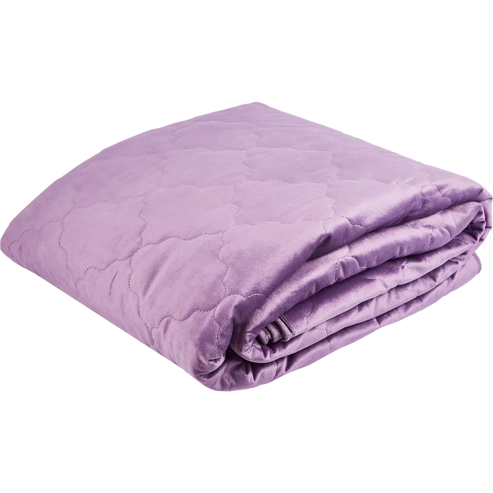 Покрывало Ромб 220x240 см бархат цвет сиреневый Бельвита STLM-2078955