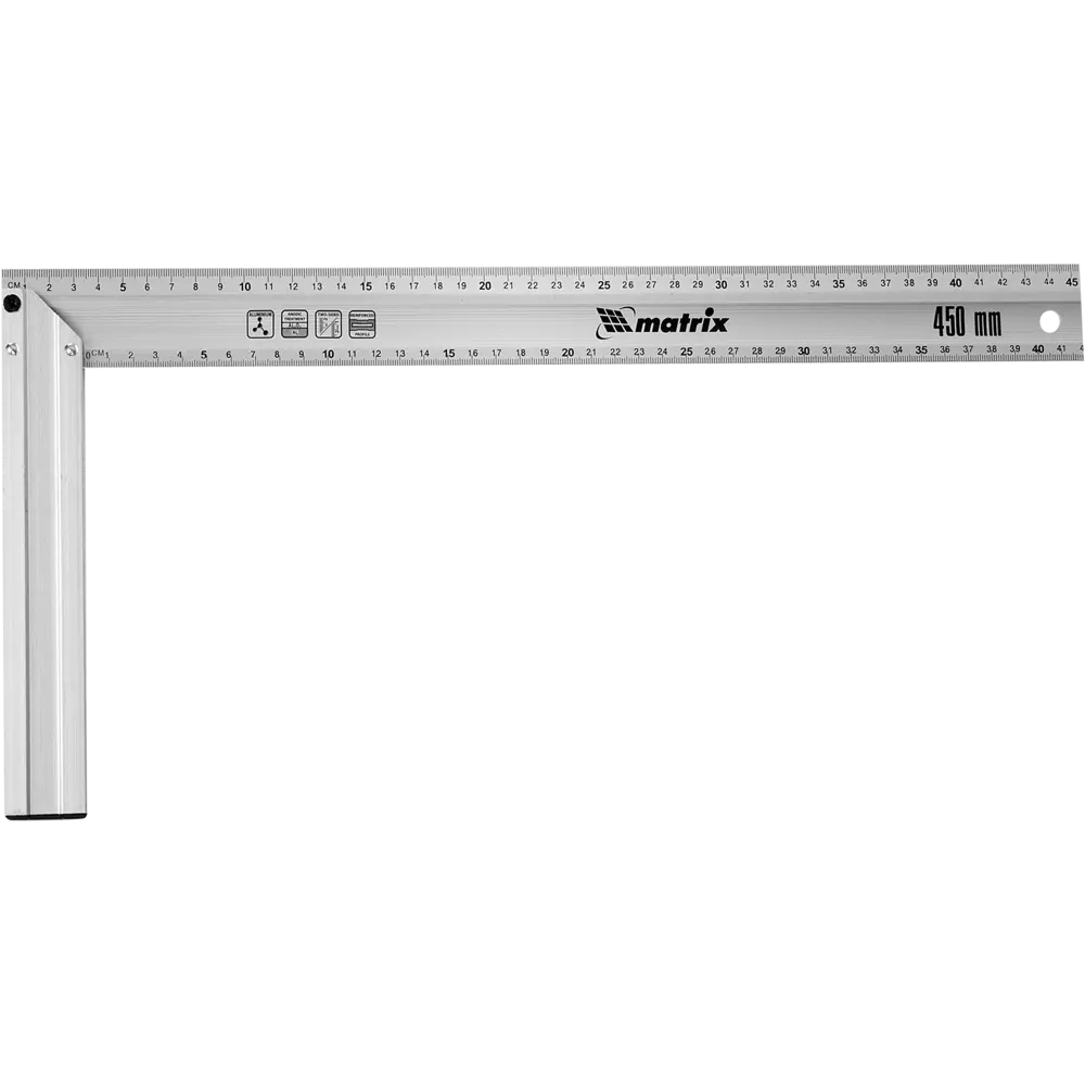 Угольник 450 мм Matrix алюминиевый STLM-2183727