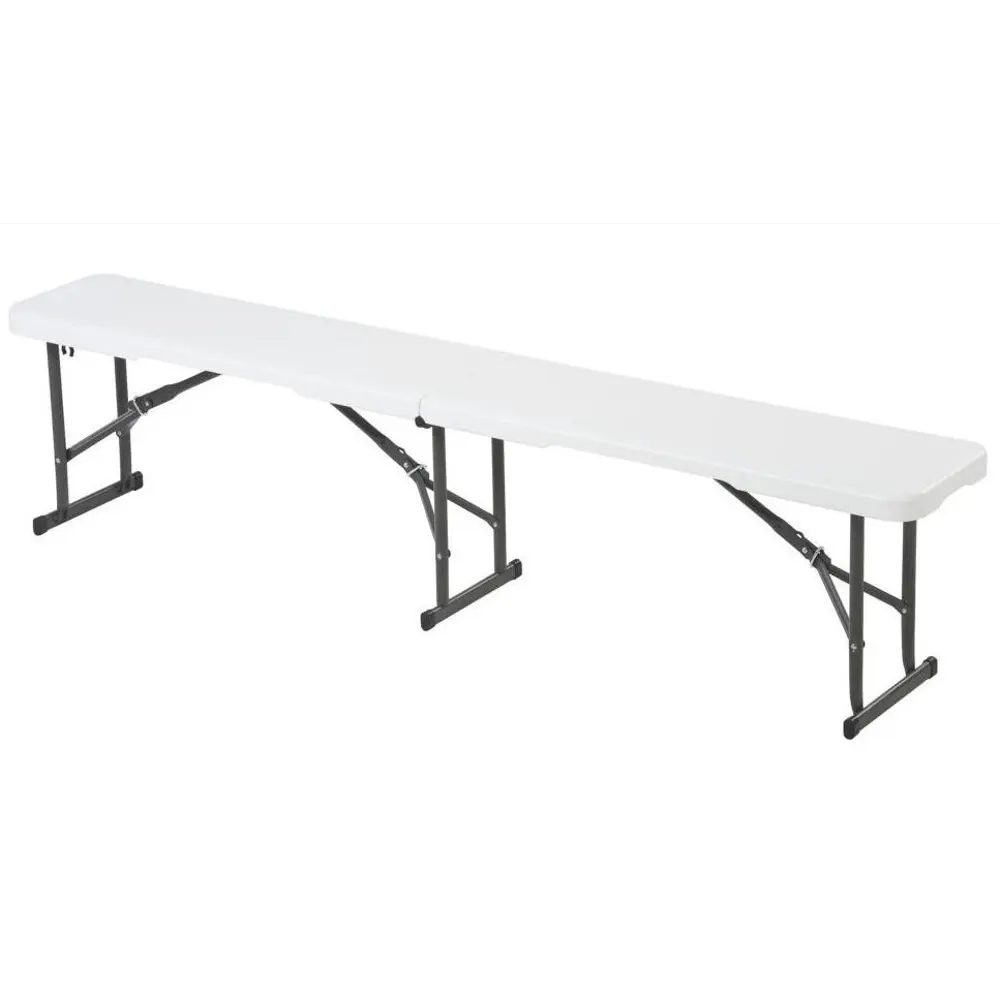 Скамья садовая Lifetime туристическая складная 183x29x42 см пластик белый Santreyd STLM-2210028