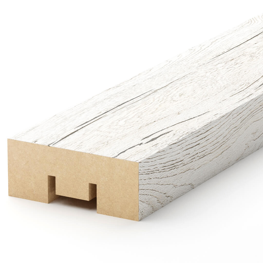 Интерьерная рейка МДФ STELLA Бриона Дуб Санремо Белый 16*40*2700 (уп.8 шт.) Standart STSR-809