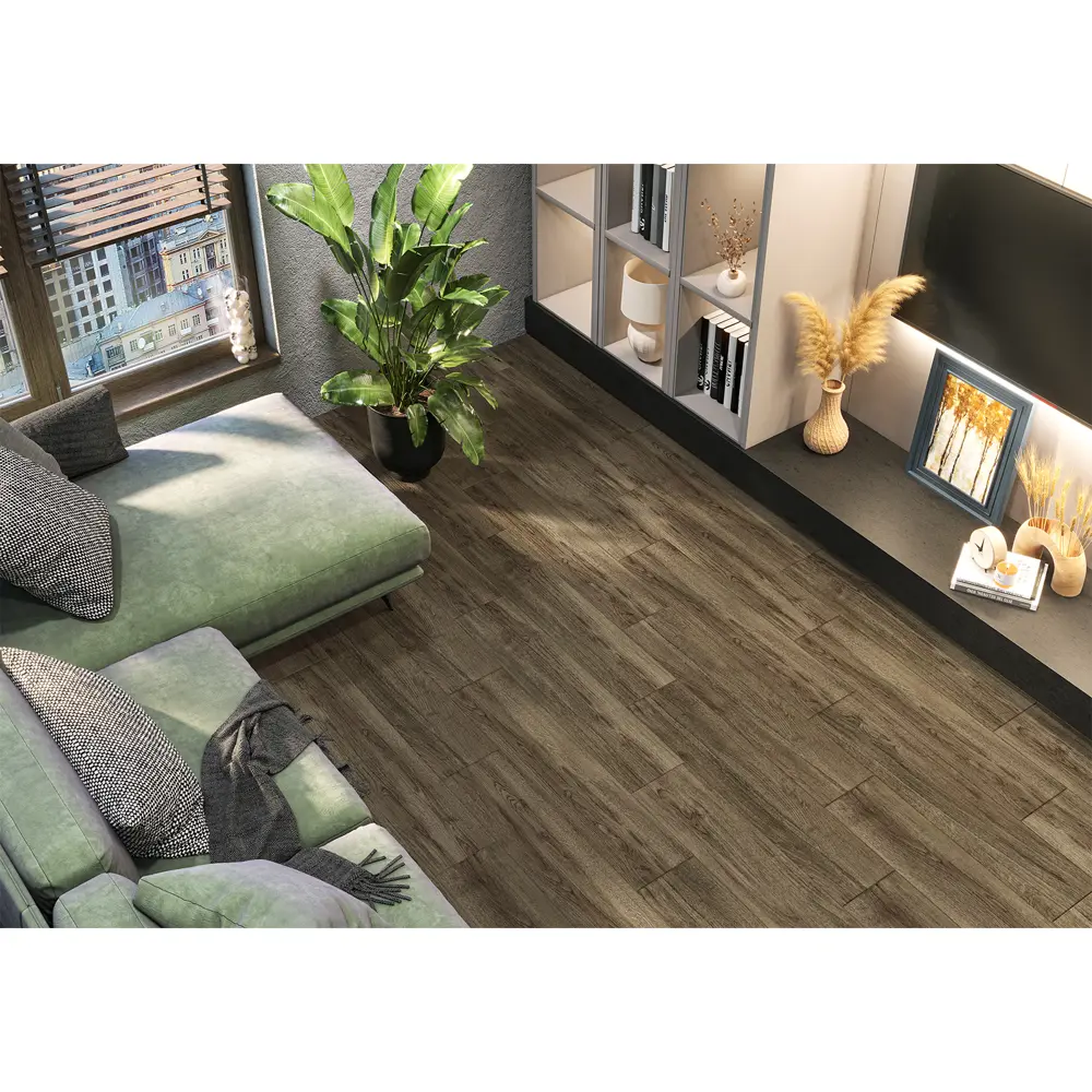 Глазурованный керамогранит Alma Ceramica Elm 40 20x90 см 1.62 м² матовый цвет коричневый STLM-2131025