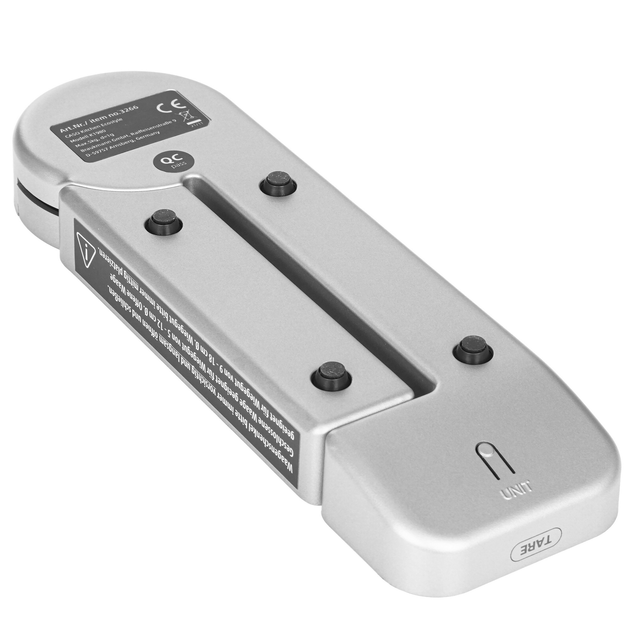 5365585 Кухонные весы CASO Kitchen Ecostyle серебристый STDN-0050498 - Вид №3