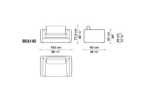 Тканевое кресло с подлокотниками