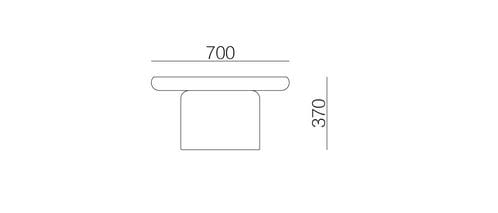 Круглый овальный журнальный столик HC28 maison Bell ARCH-00026347 - Вид №2