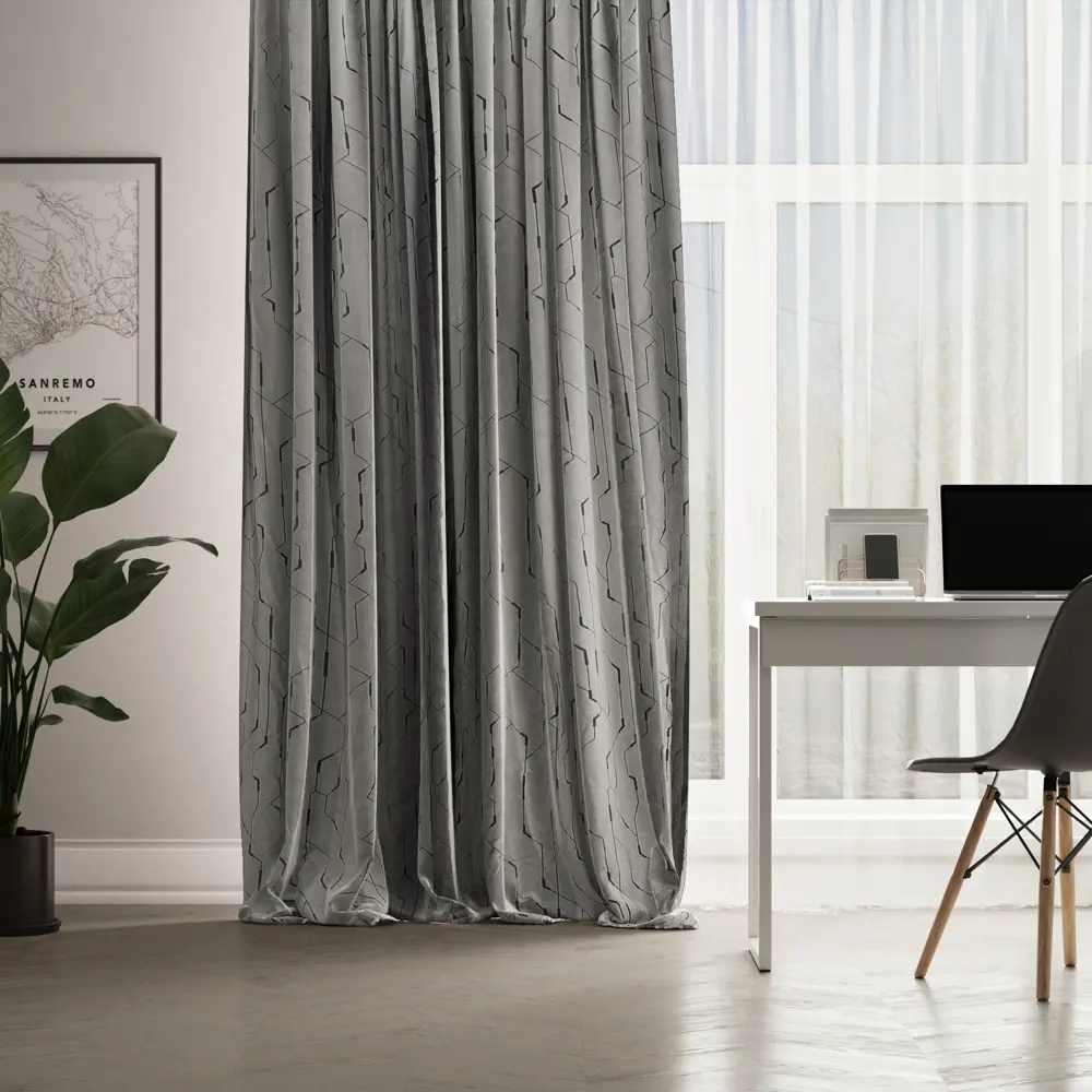 Штора на ленте Inspire Milada 160х280 см цвет голубой 86255195 STLM-2061290 