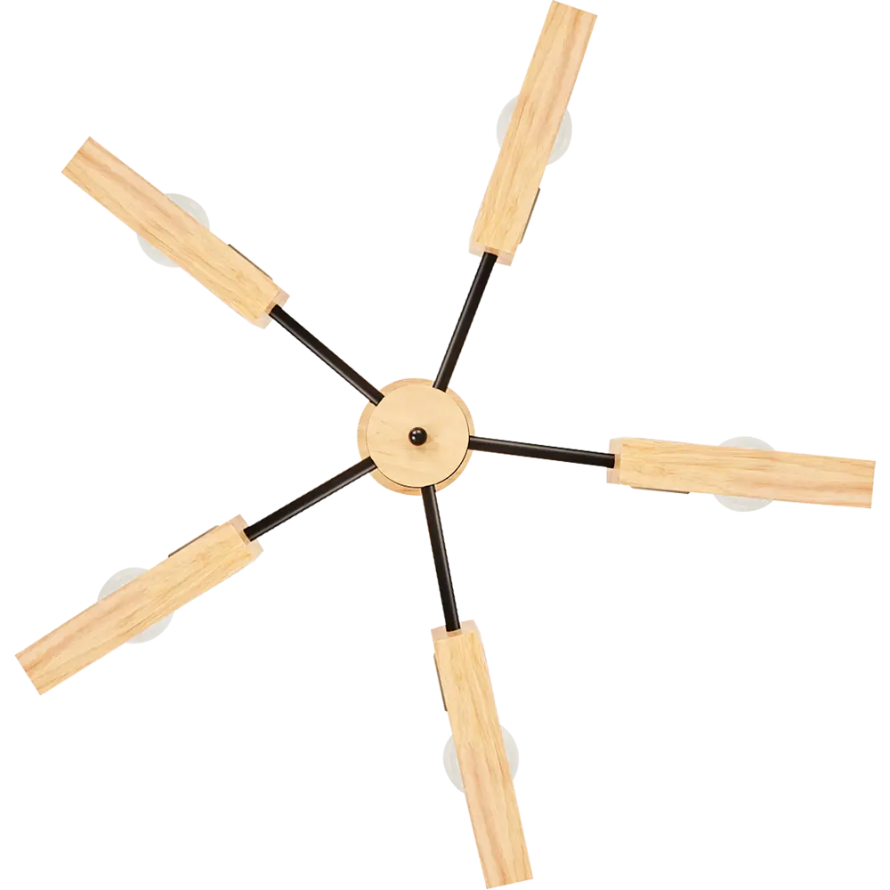 Люстра потолочная СЕМЬ ОГНЕЙ Шерлас - элегантное черно-золотое освещение для гостиной 85243318 STLM-0060374 - Вид №4