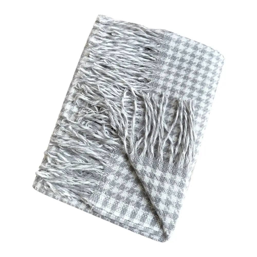 Плед Марокко серый с вензельным узором 140×200 см 89426280 Santreyd STLM-1585144