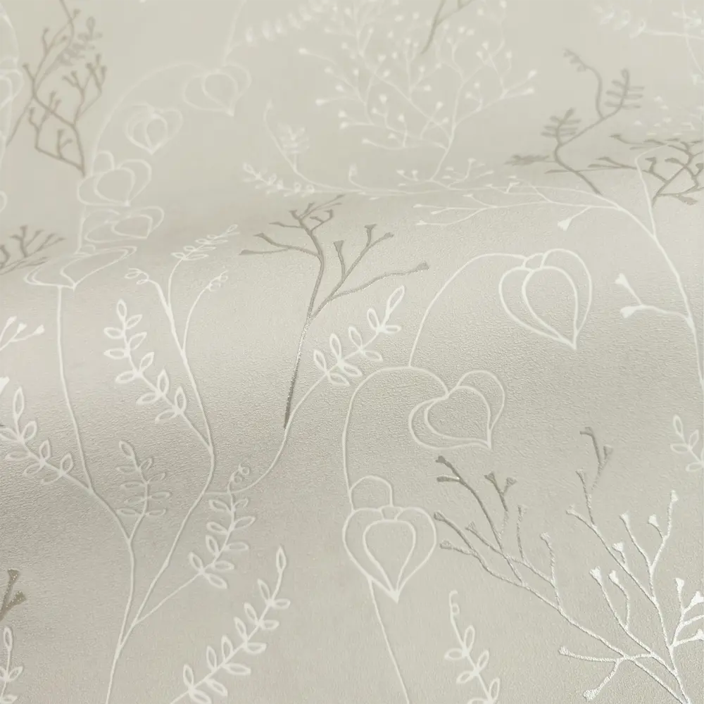 EURO DECOR Обои Physalis бежевые с растительным орнаментом 89426578 STLM-1577455 - Вид №2