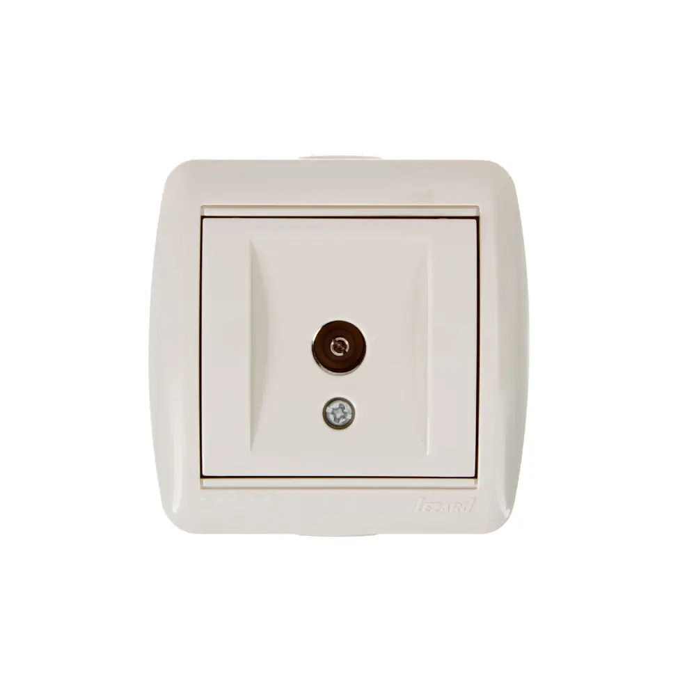 Розетка Lezard Nata, ТВ проходная, кремовая STLM-2176857